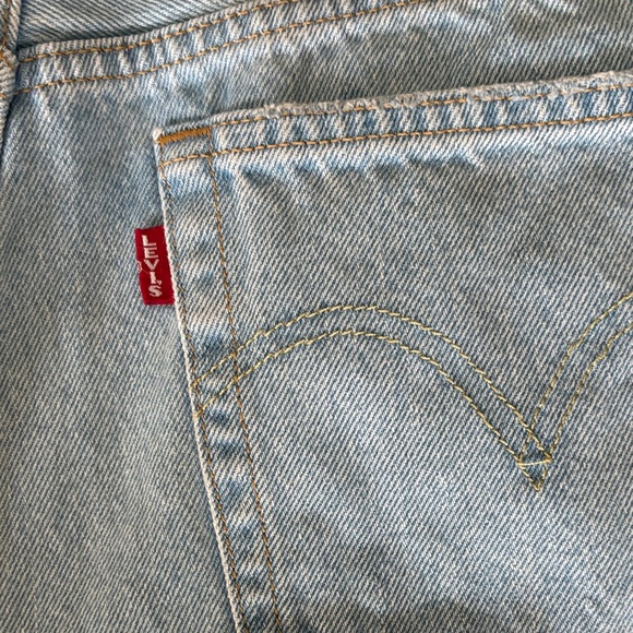 LEVI'S 501 Original Denim Cutoff Shorts Luxor Heat Button Fly Distressed W30 - Picture 5 of 10